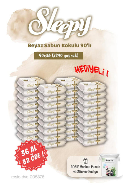 90'lı 36 AL 32 ÖDE Beyaz Sabun Kokulu Islak Havlu ve Rosie