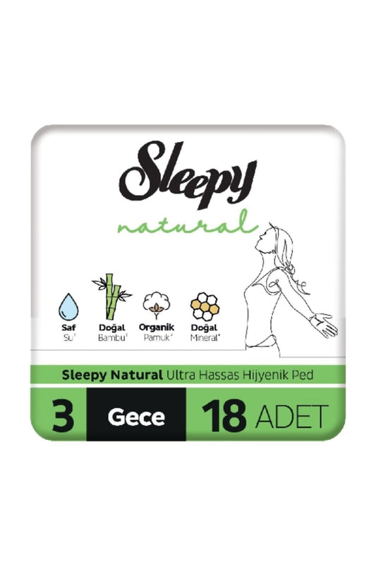 Hijyenik Ped Natural Super Eko Gece 18'li (12'Lİ)