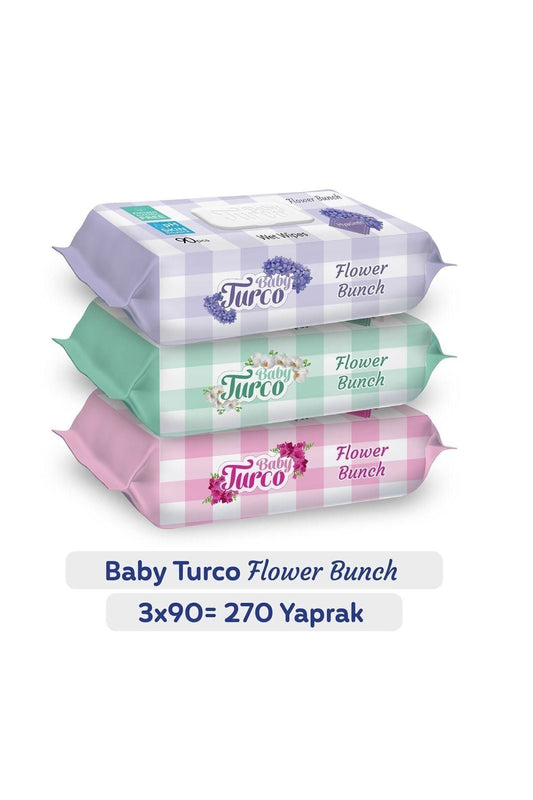 Flower Bunch Islak Havlu 3X90 (270 Yaprak)