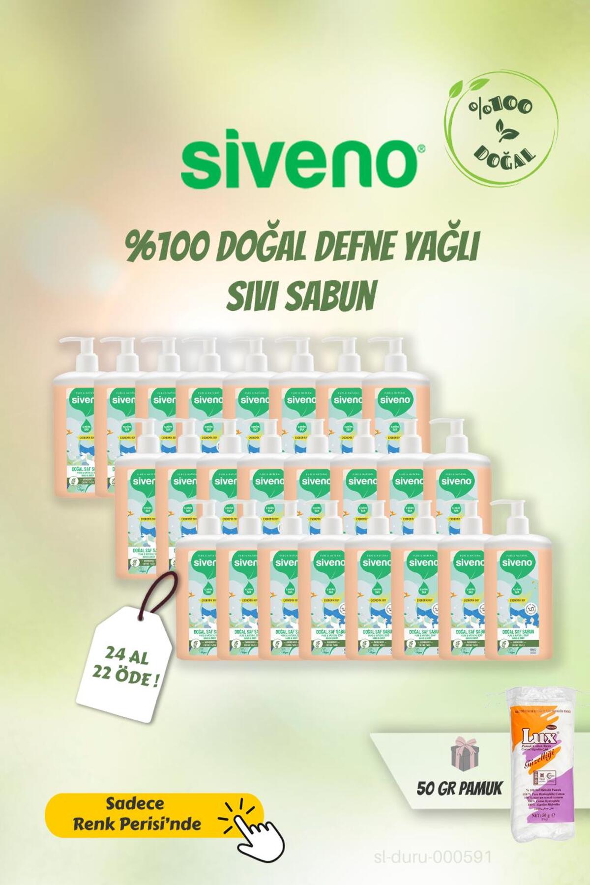 24 Al 22 Öde %100 Doğal Saf Sıvı Sabun Defne Yağlı 1 Lt Ve Pamuk