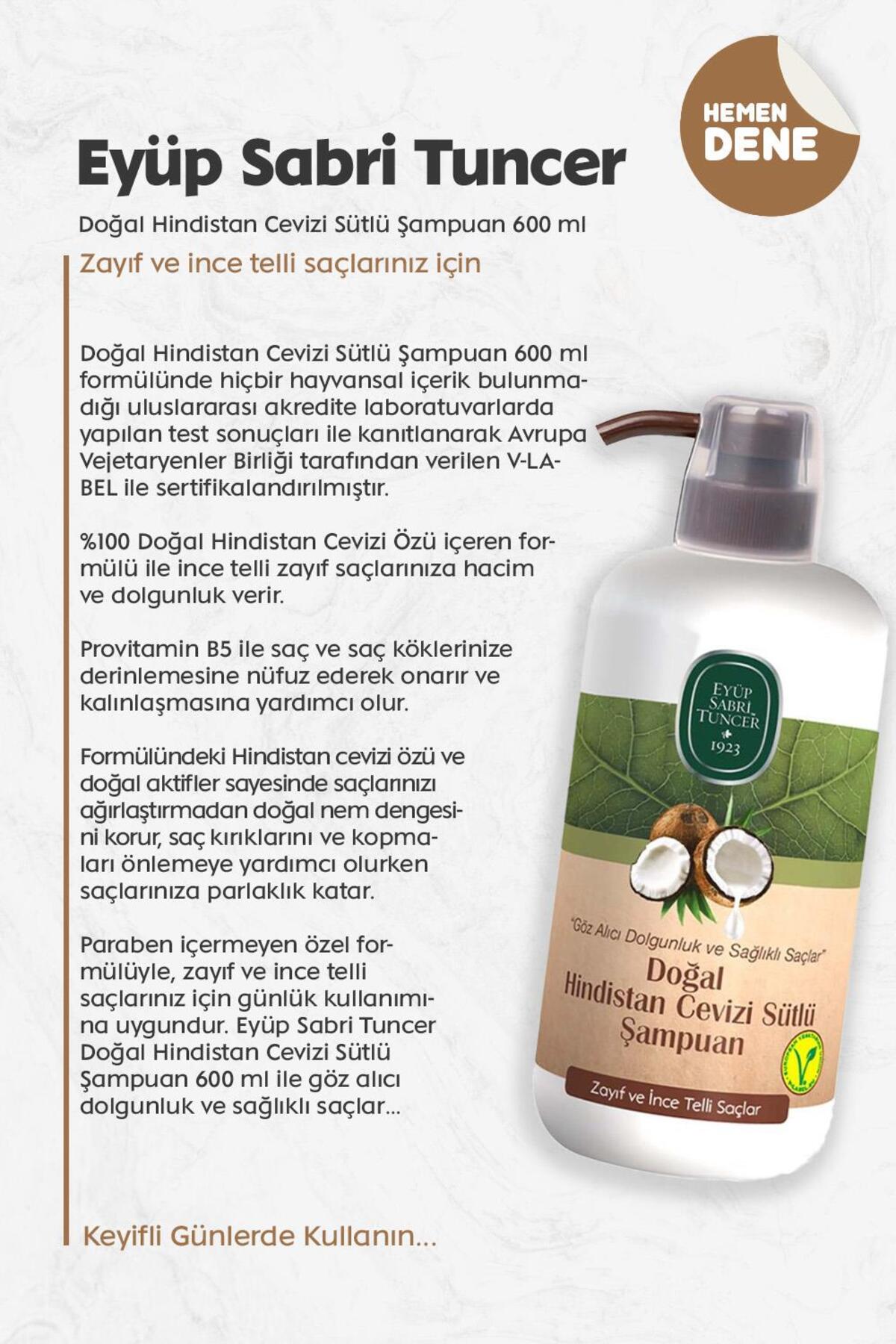 Doğal Hindistan Cevizi Sütlü Şampuan 600 ml