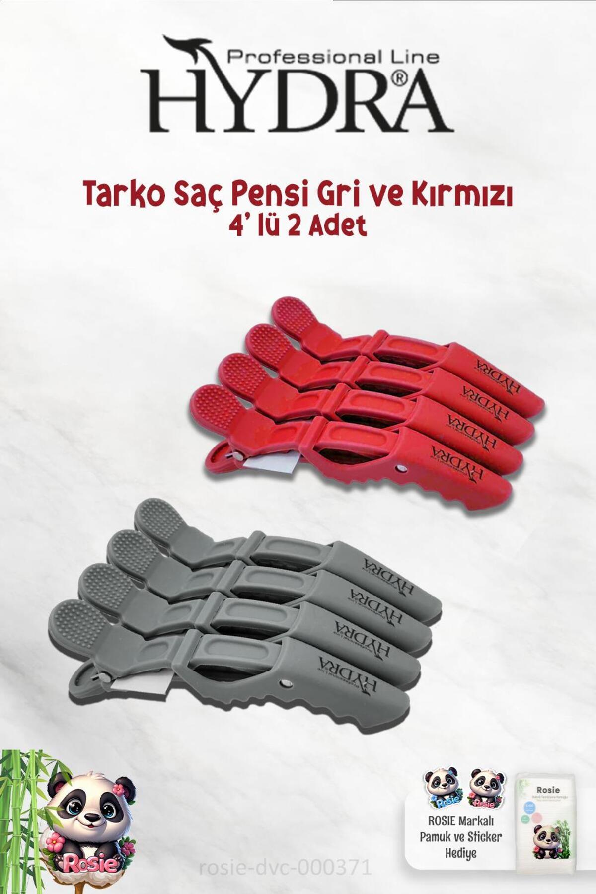 Hydra 2192 Saç Pensi 4 Lü Gri, 4'lü Kırmızı Ve Rosıe