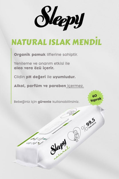 Natural Islak Bebek Havlusu 7 Al 6 Öde Rosie Hediyeli