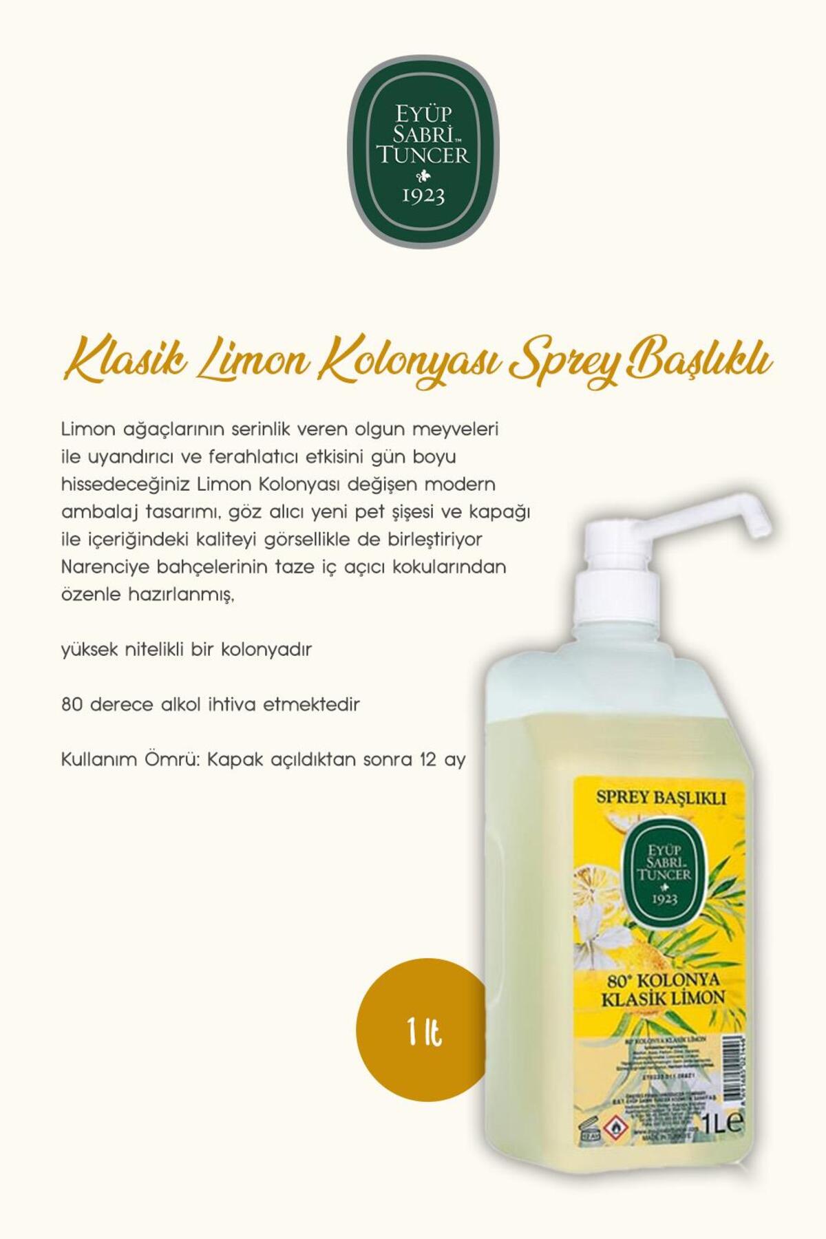 Kolonya 1 lt ve Pet Şişe 400 ml Çeşme Limonu ve Rosie Hediye