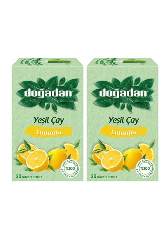 Yeşil Çay Limonlu 20 Poşet X 2 Adet