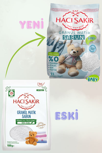 Bebek Çamaşırları için Doğal İçerikli Granül Matik Sabun 1 kg