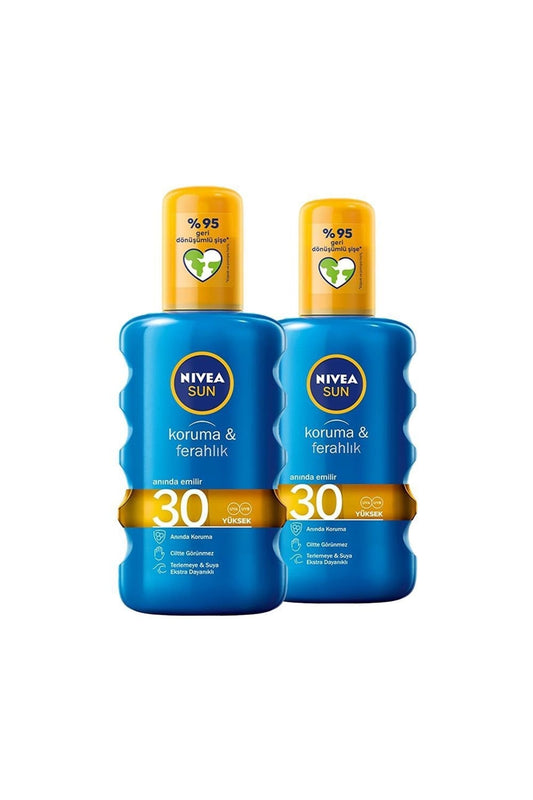Sun Güneş Spreyi 200 Ml Koruma & Ferahlık 30 Gfk X 2