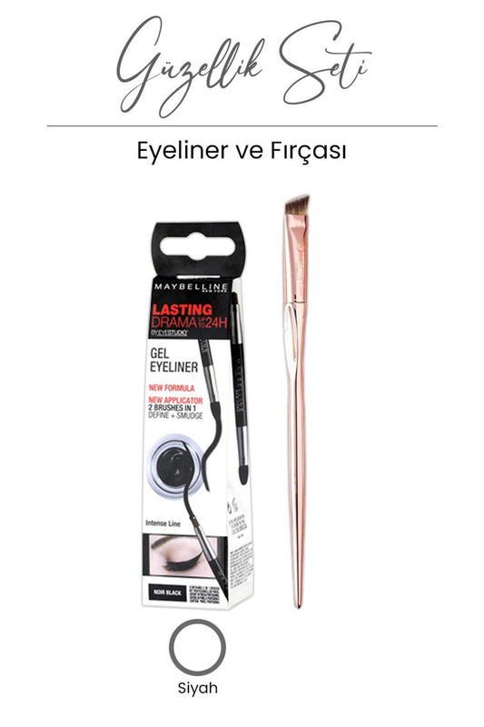 Lasting Gel Eyeliner Siyah Ve Eyeliner Fırçası