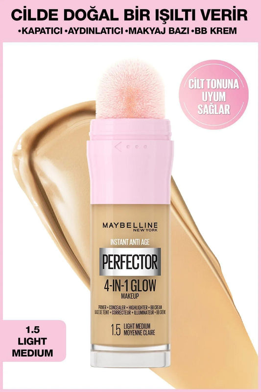 Instant Perfector Glow 4 Etki 1 Arada Fondöten- 1.5 Light Medium