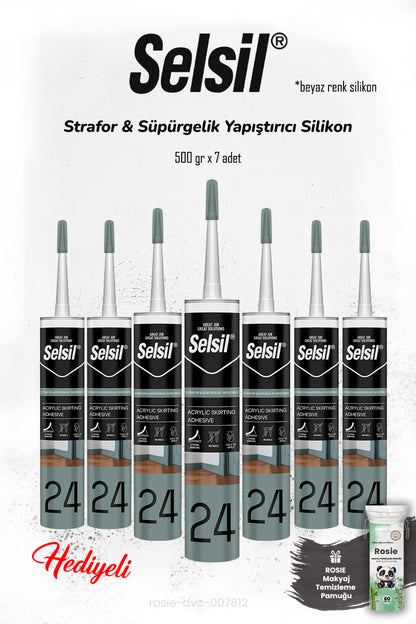 7'li 300 ml Strafor & Süpürgelik Yapıştırıcı Silikon ve ROSIE