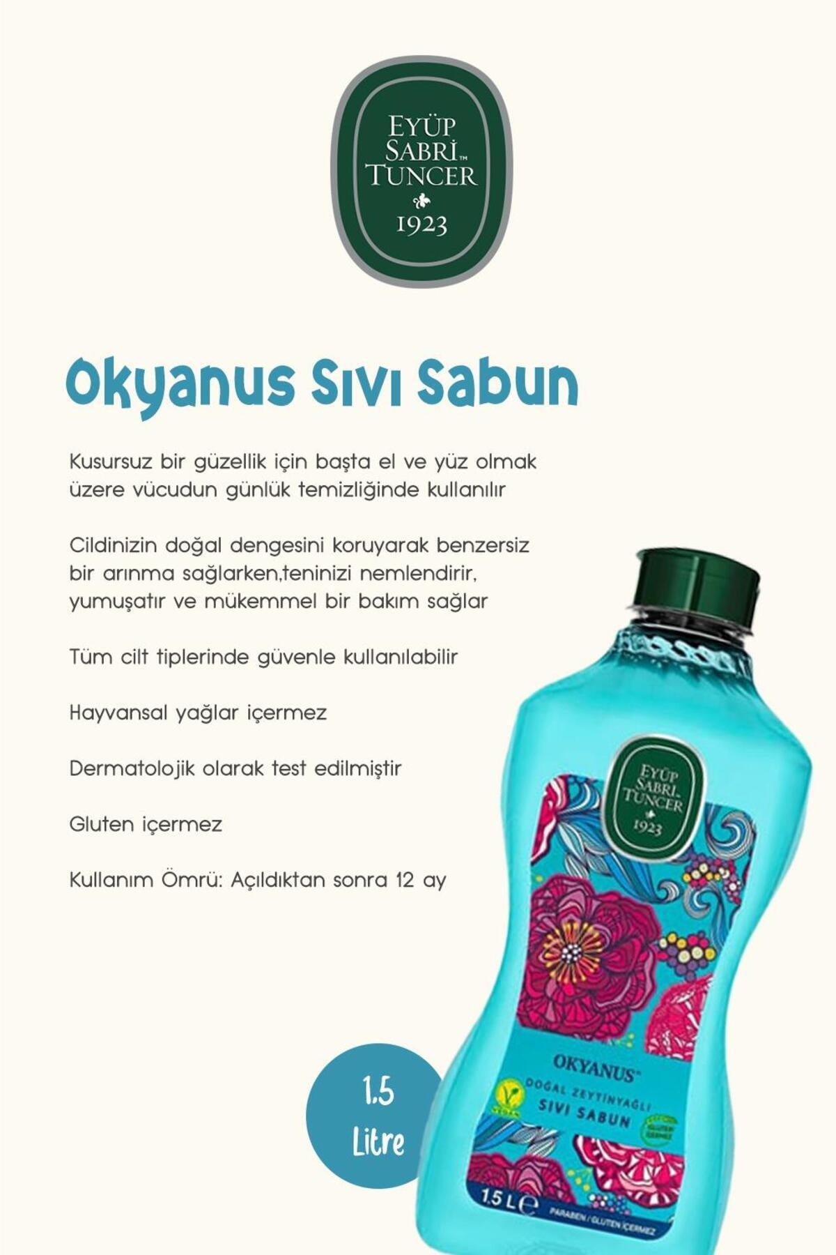 Oda kokusu 500ml,Kolonya 1lt ve 400ml, Sıvı Sabun 1500ml Okyanus ve Rosie Pamuk