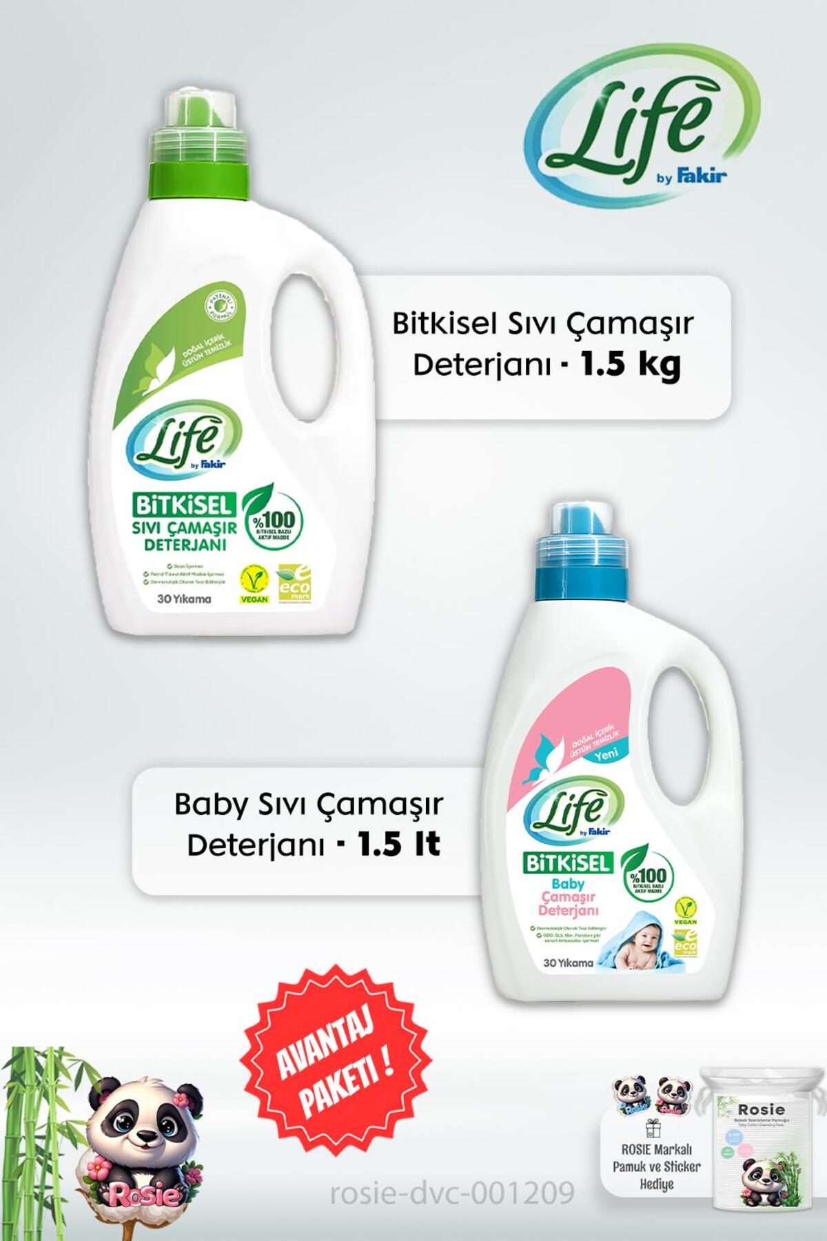 Sıvı Çamaşır Deterjanı 1.5 Lt, Baby Çamaşır Deterjanı 1.5 Lt Ve Rosıe