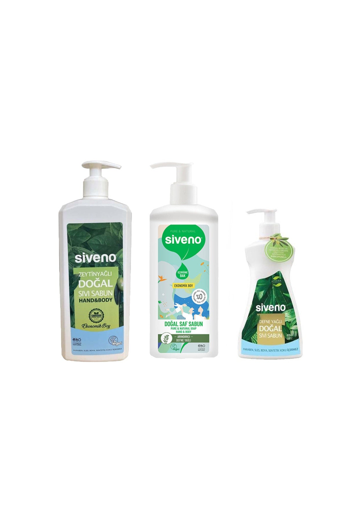 Sıvı Sabun Zeytinyağlı 1 Lt, Defne Yağlı 300 ml Ve 1000 ml