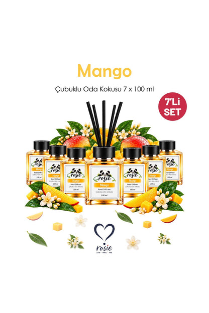 Mango 7'li Çubuklu Oda Kokusu Seti 7 x 100 ml – Canlı ve Tropikal Koku