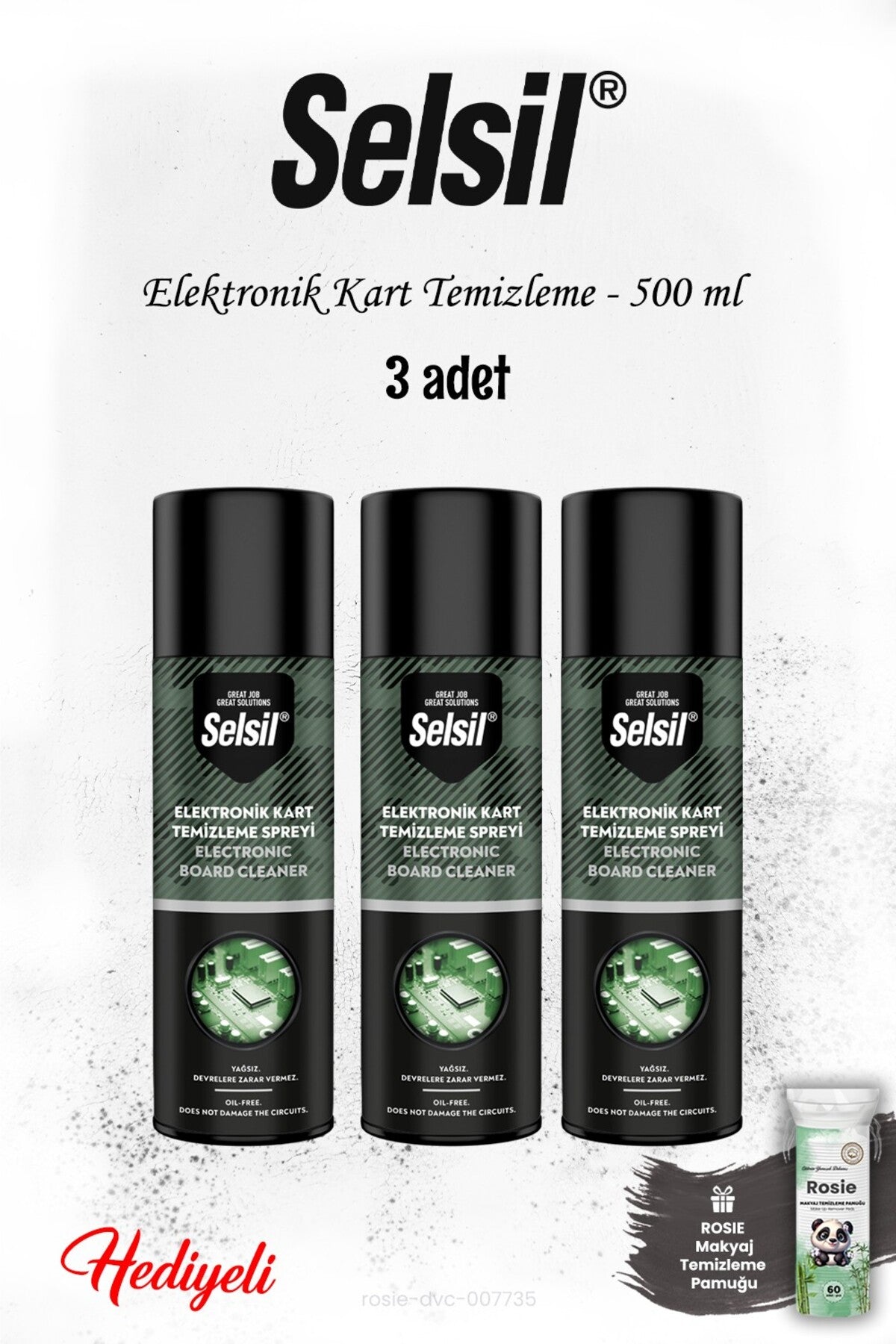 3'lü Elektronik Kart Temizleme 500 ml, ROSIE