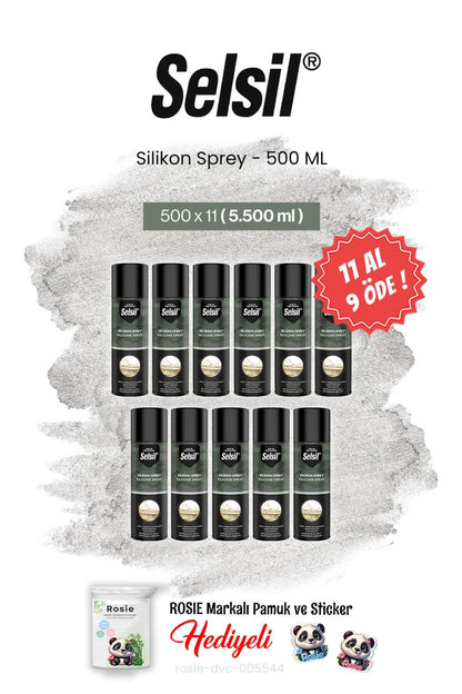 500 ml Silikon Sprey, 11 AL 9 ÖDE ve rosie pamuk