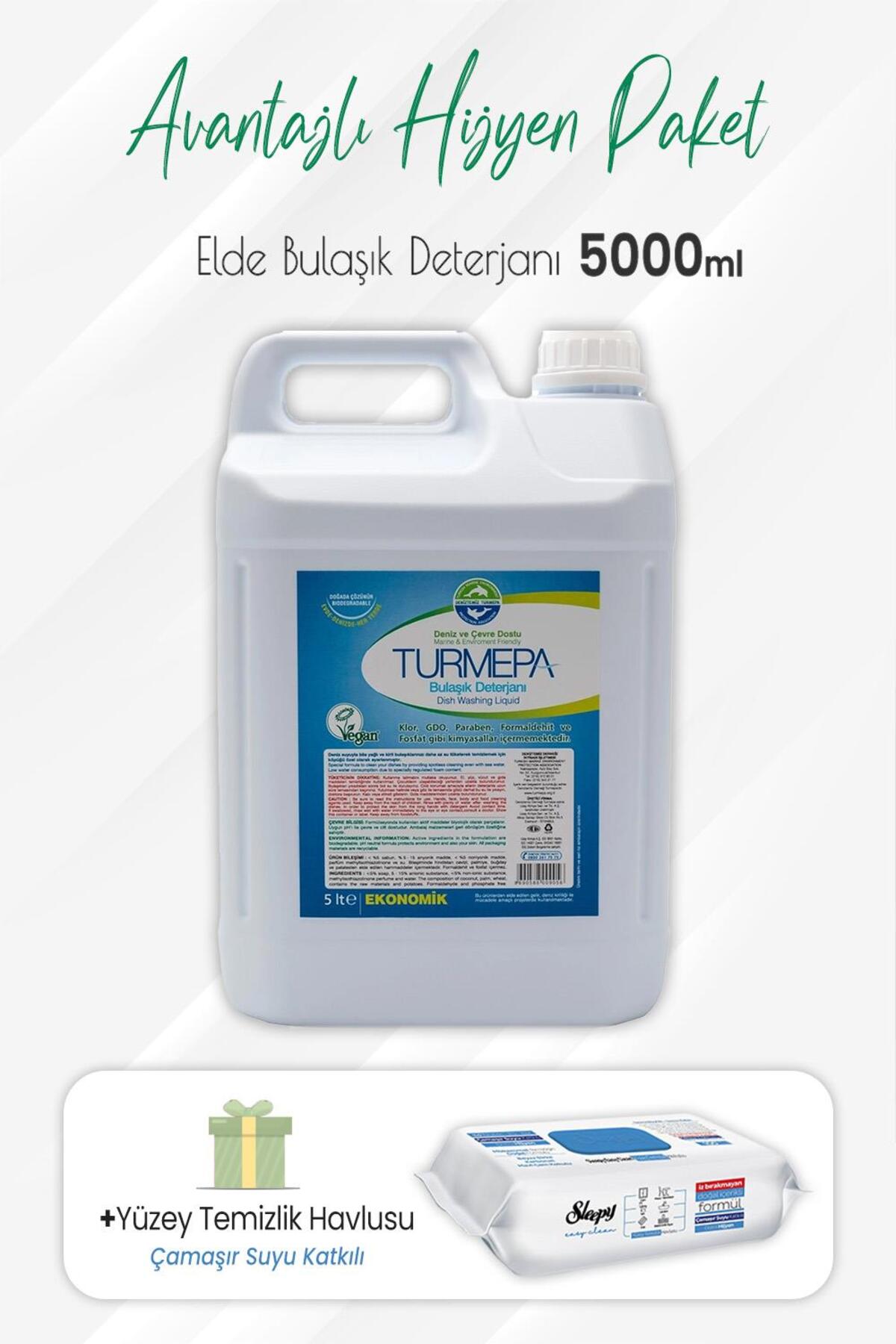 Elde Yıkama Bulaşık Deterjanı 5 lt ve Çamaşır Sulu Yüzey Temizlik 100' lü