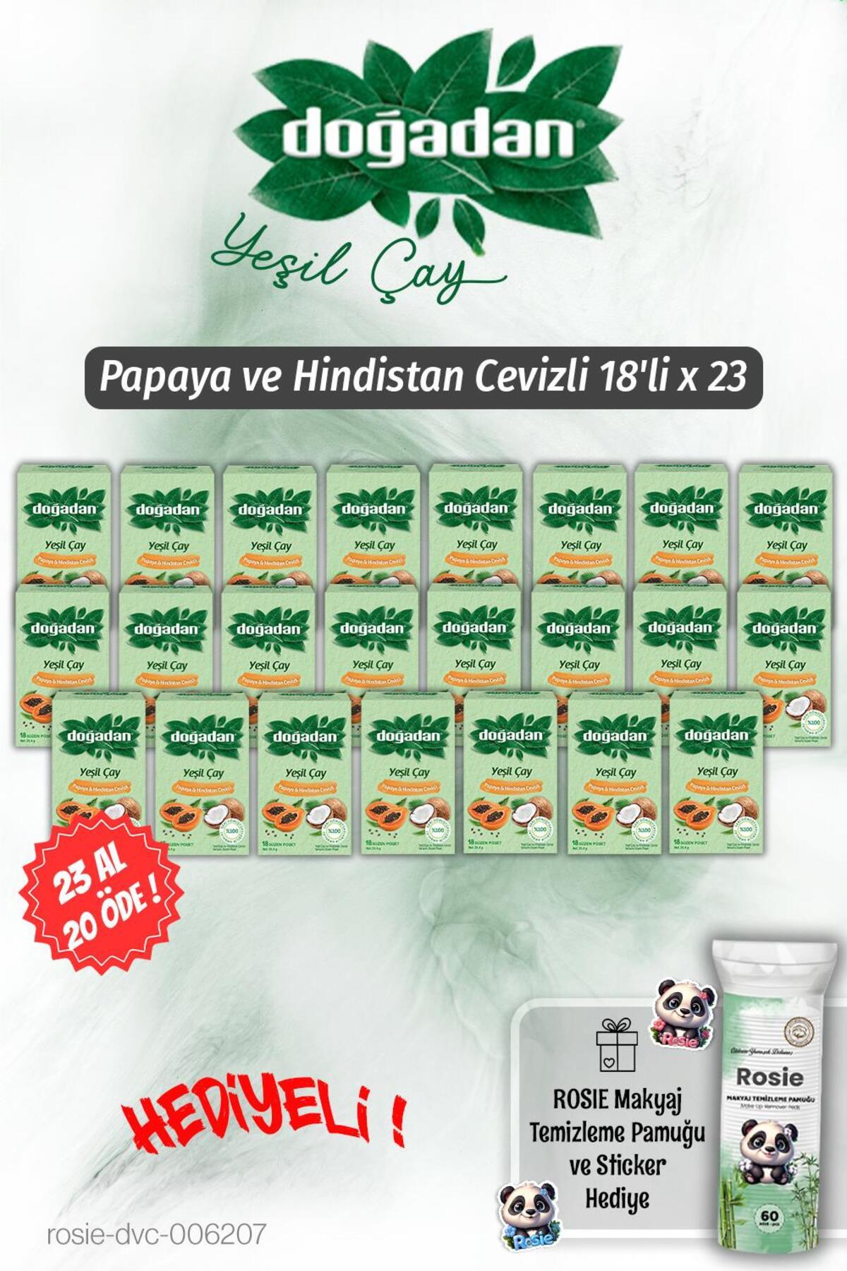 23 AL 20 ÖDE Yeşil Çay Papaya Hindistan Cevizli 18'li ve Rosie Pamuk
