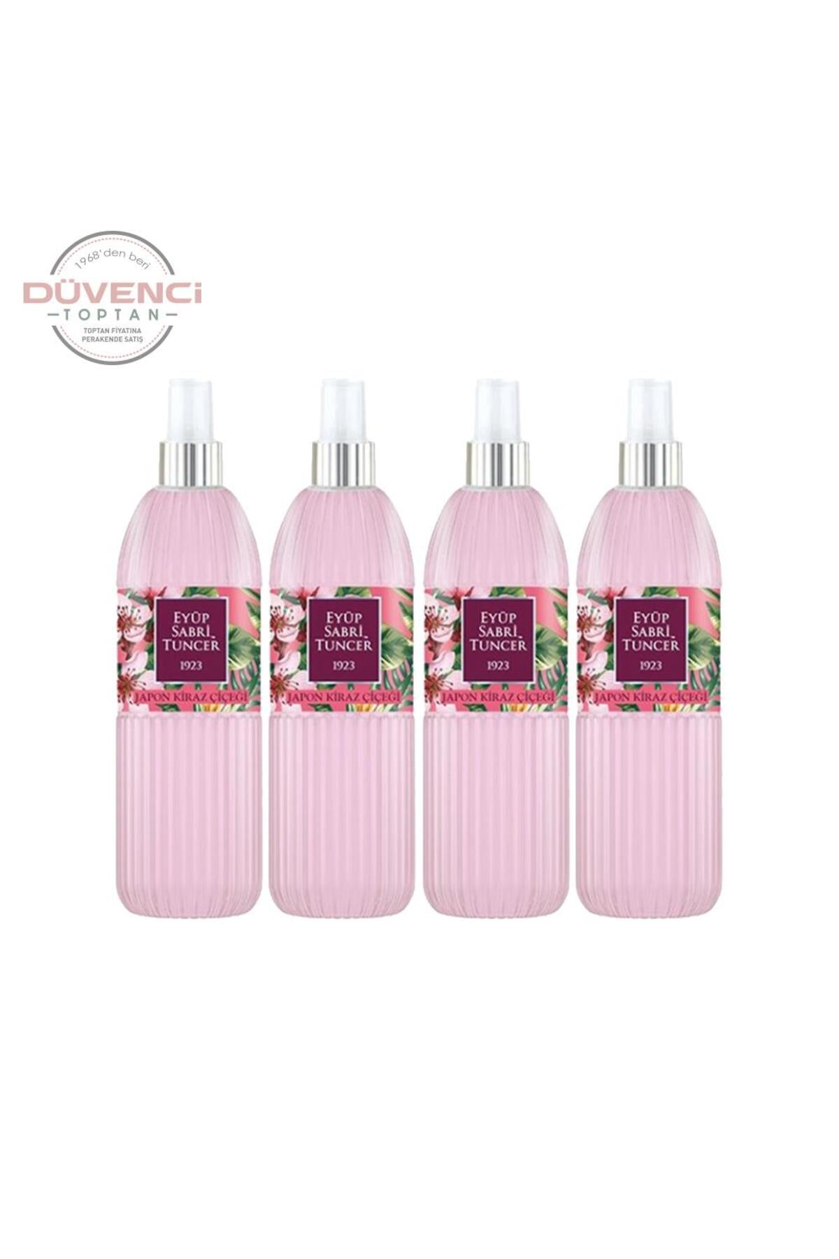 Japon Kiraz Çiçeği Kolonyası Silindir Pet Şişe Sprey 150 ML x 4 Adet