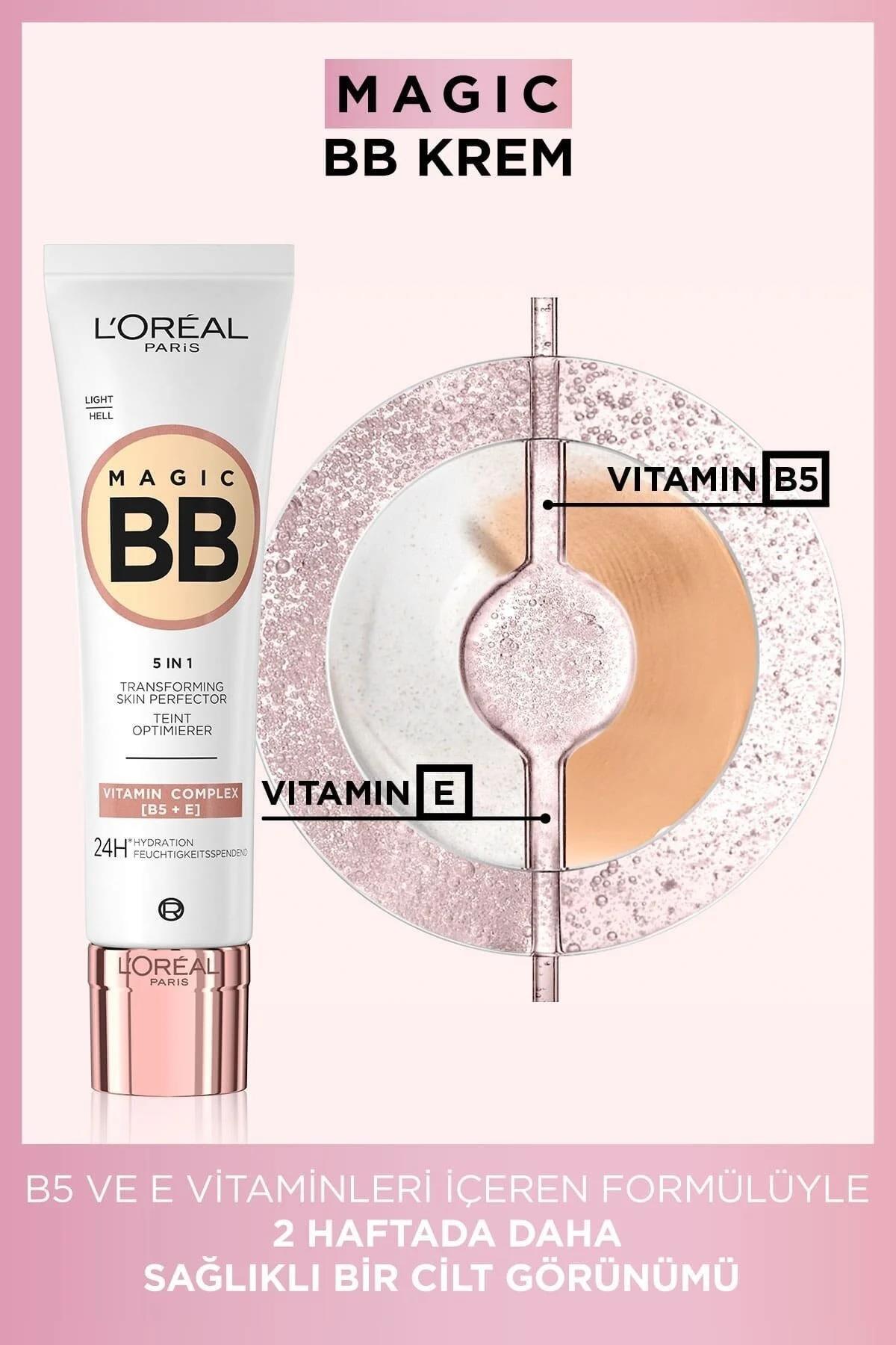 3 Adet Loreal Paris Magic BB Krem 24H Medium Light 30 ml ve ROSIE