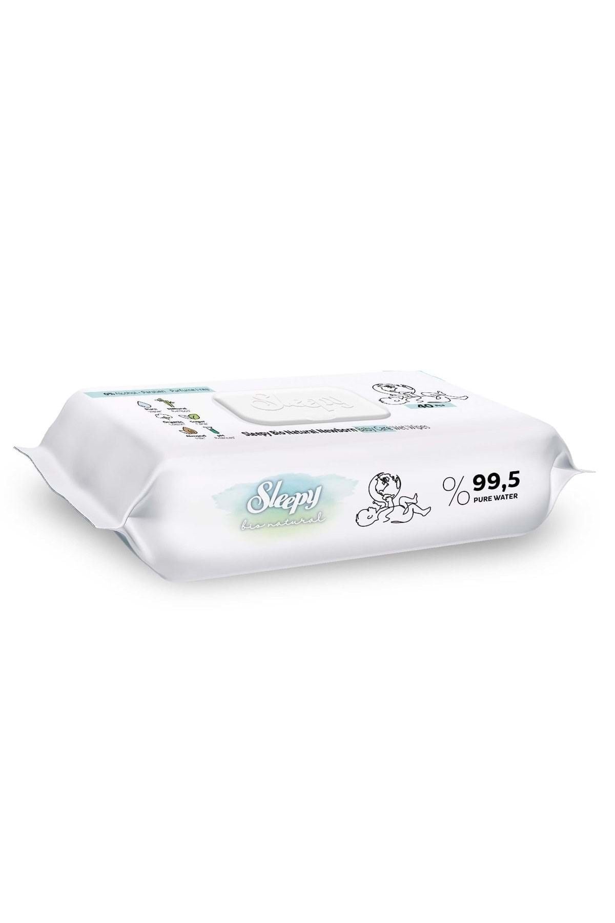 Islak Havlu Mendil Bio Natural 40 Yaprak Yeni Doğan (18 Li Set) Plastik Kapaklı 720 Yaprak