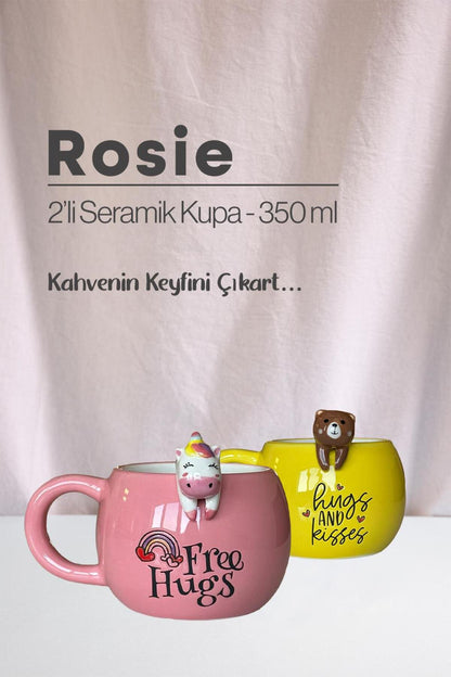 Unicorn ve Ayı Seramik Kupa 350 ml