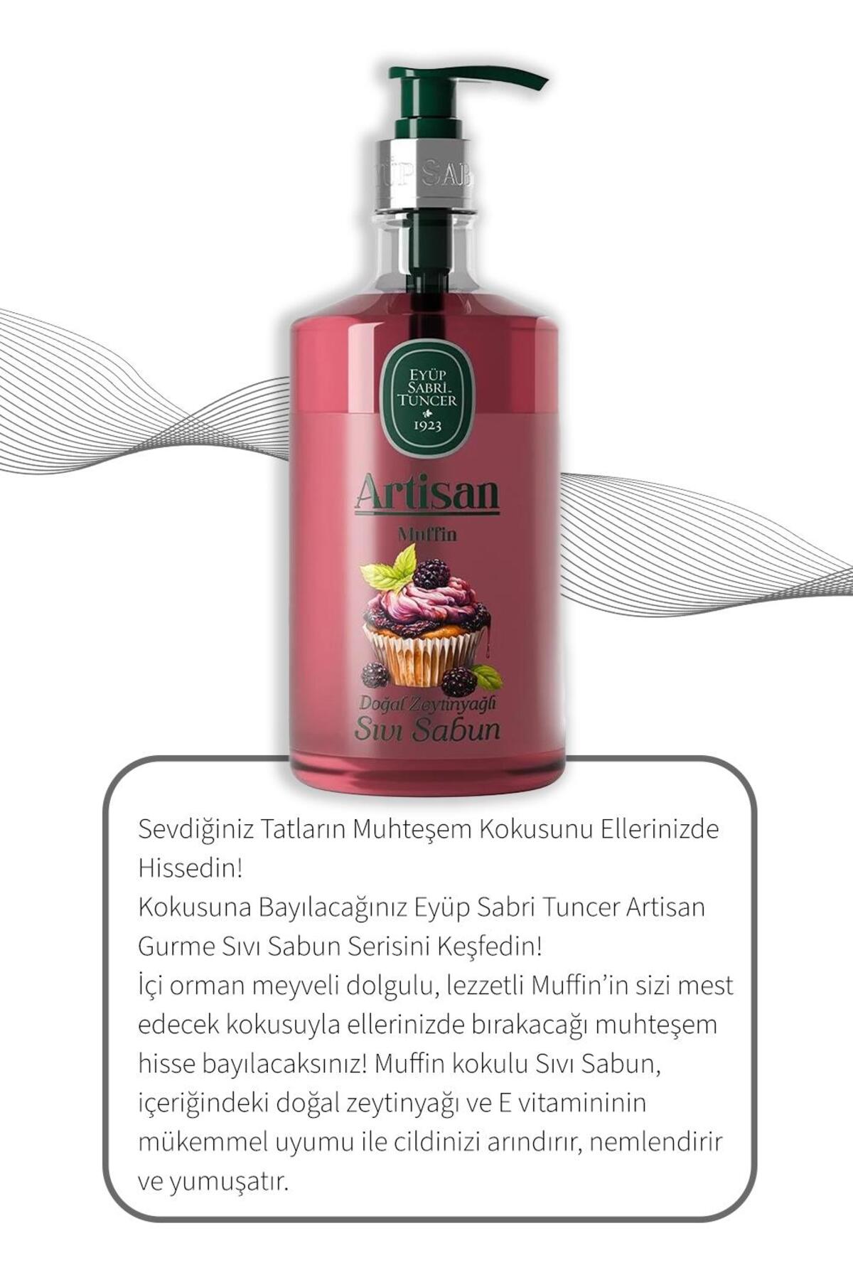 Artisan Doğal Zeytinyağlı Sıvı Sabun Muffin 600 ml X3