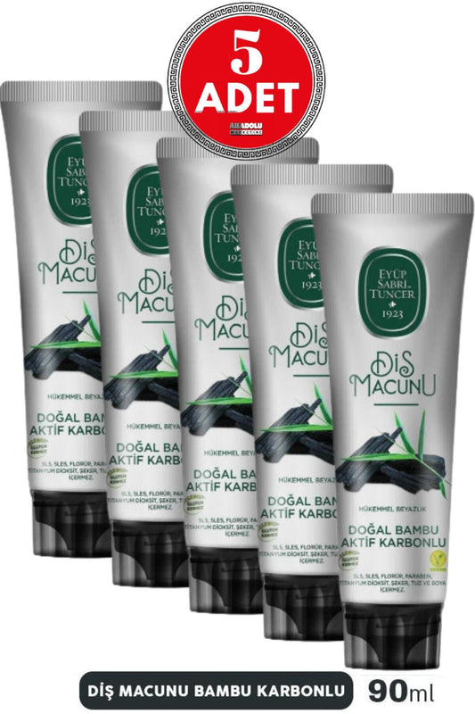 Diş Macunu Bambu Karbonlu 90 ml x 5 Adet