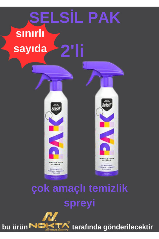 pak köpük çok amaçlı temizlik spreyi 500ml x 2'Li