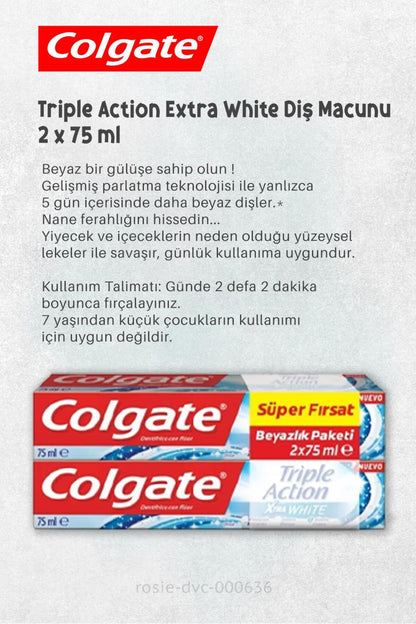 Hassasiyete Pro Çözüm Beyazlatıcı 75 ml, Extra White 2 x 75 ml Diş Macunu ve ROSIE