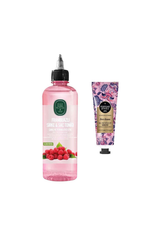 Frambuazlı Sirke & Saç Toniği 500 ml Ve Perfume Jewels Love Kisses El Kremi 50 ML