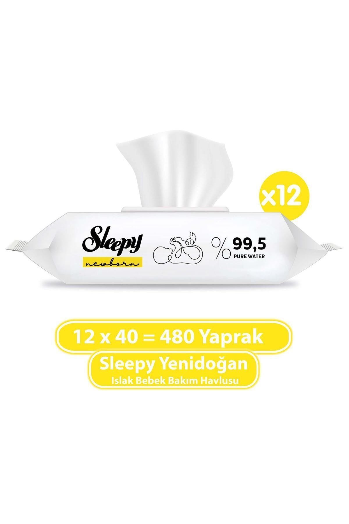 Yenidoğan Islak Bebek Havlusu 12x40 (480 YAPRAK)