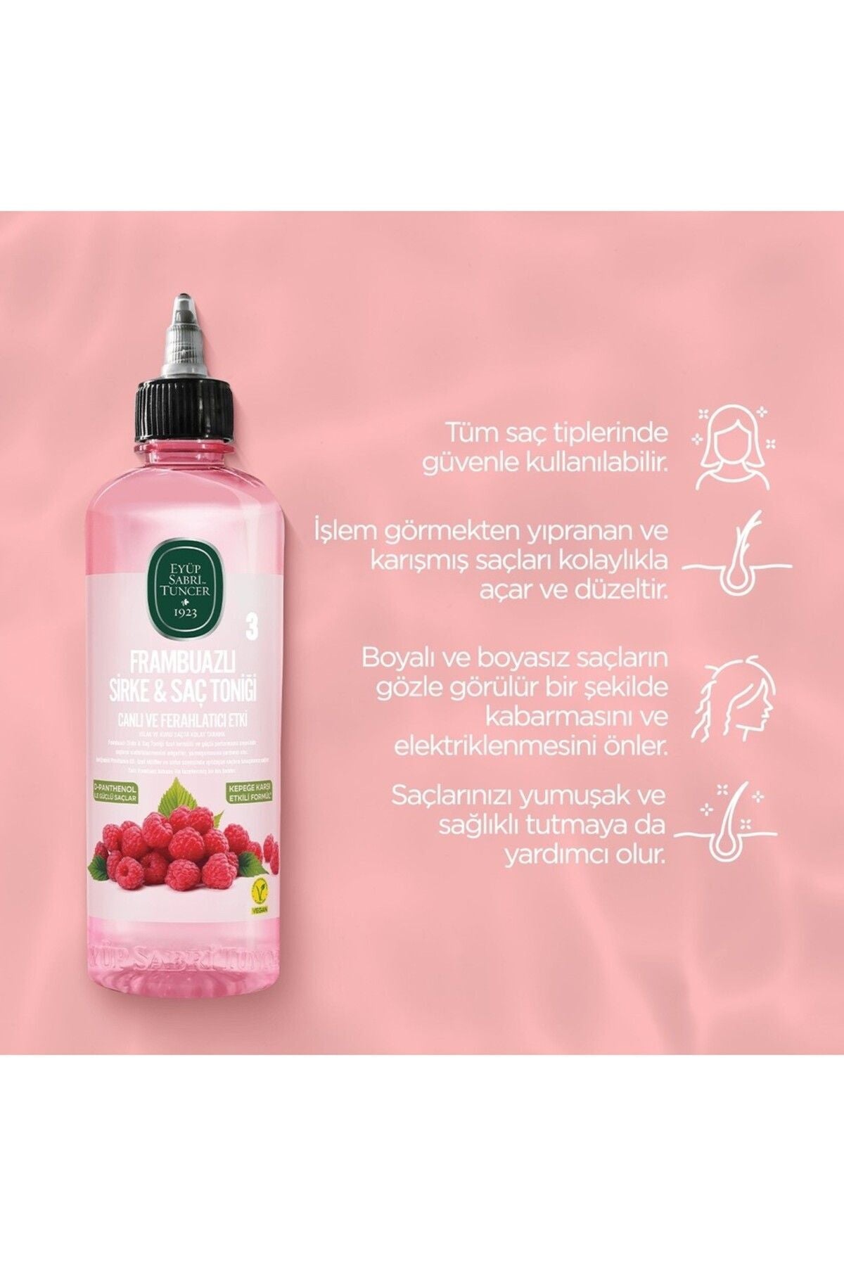 Frambuazlı Sirke & Saç Toniği 500 Ml