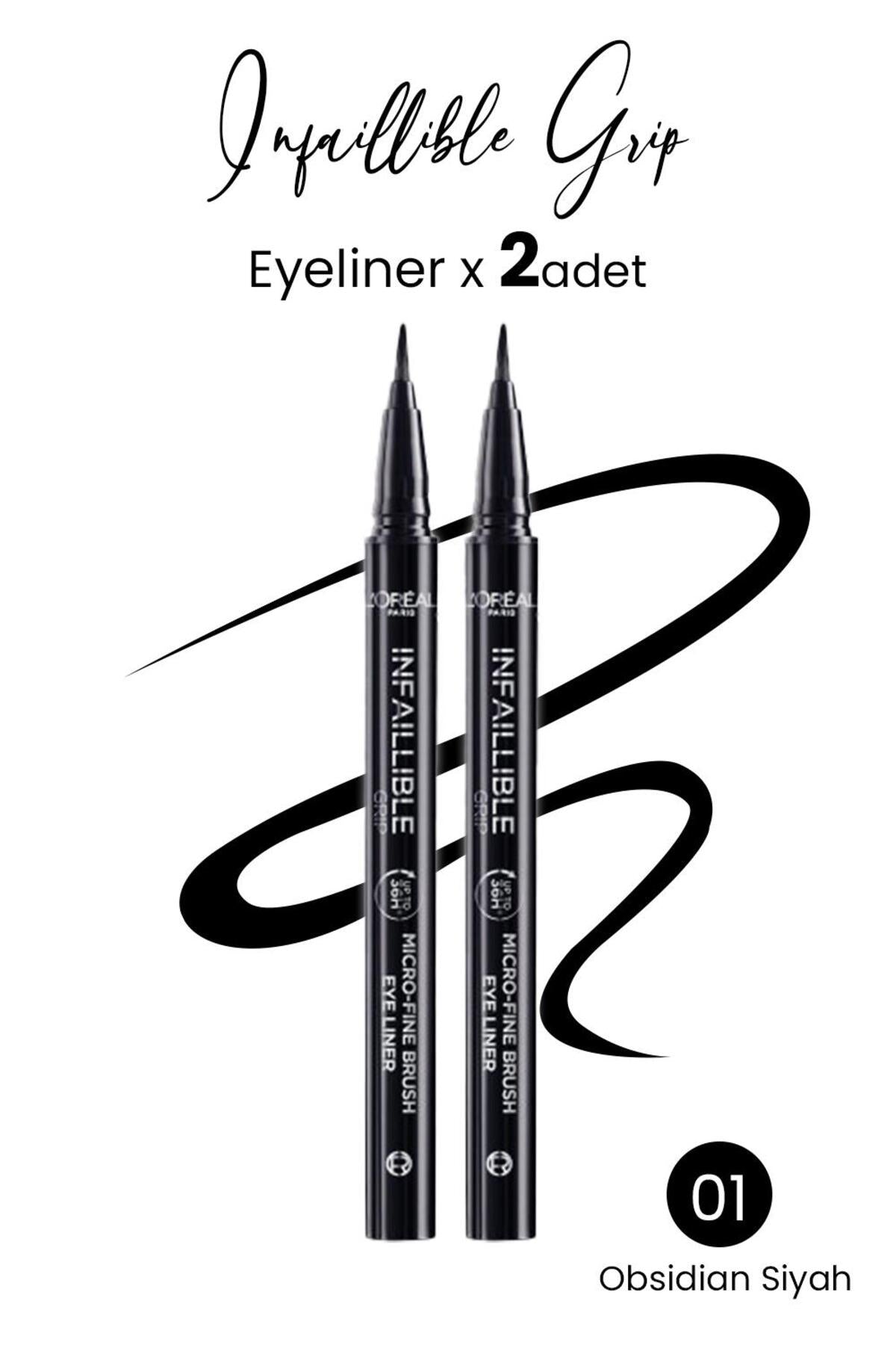 Infaillible Grip Eyeliner 01 Obsidian - Siyah X 2 Adet