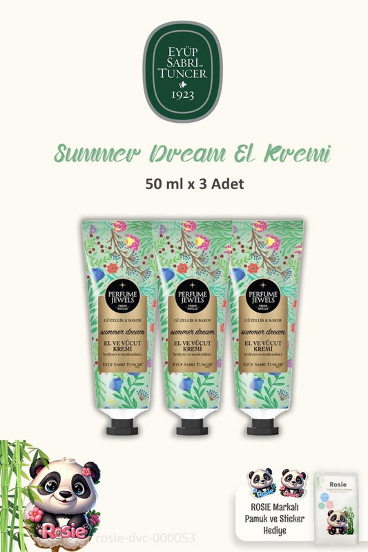 3'lü Perfume Jewels Summer Dream El Kremi 50 ml ve ROSIE