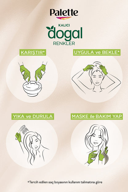 Kalıcı Doğal Renkler 8-77 Tarçın Bakır Goji Berry Özü Saç Boyası