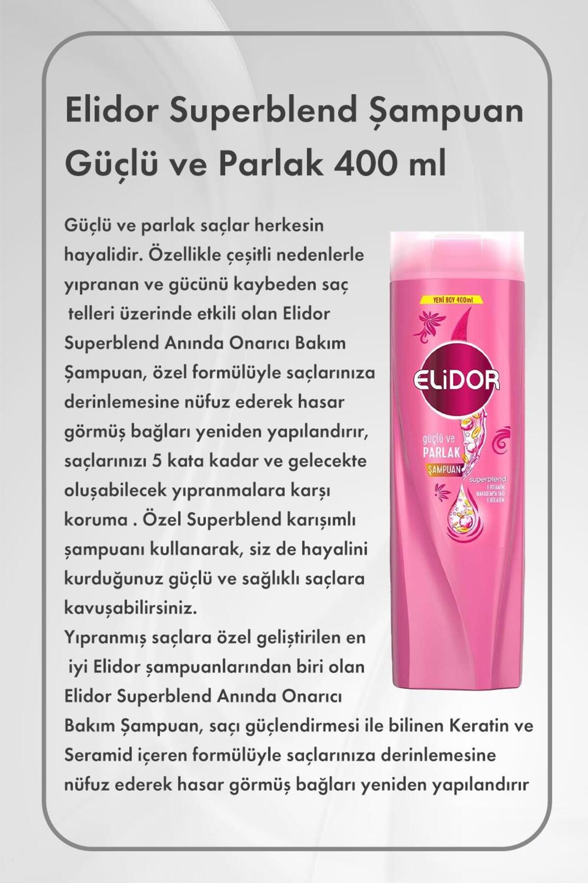 Natural Hijyenik Ped Gece 18 Adet X 3 ve Hediye Elidor Güçlü ve Parlak 400 ml