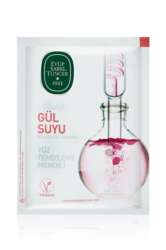 Mistik Gül Suyu Yüz Temizleme Mendili 30'lu Paket Büyük Boy