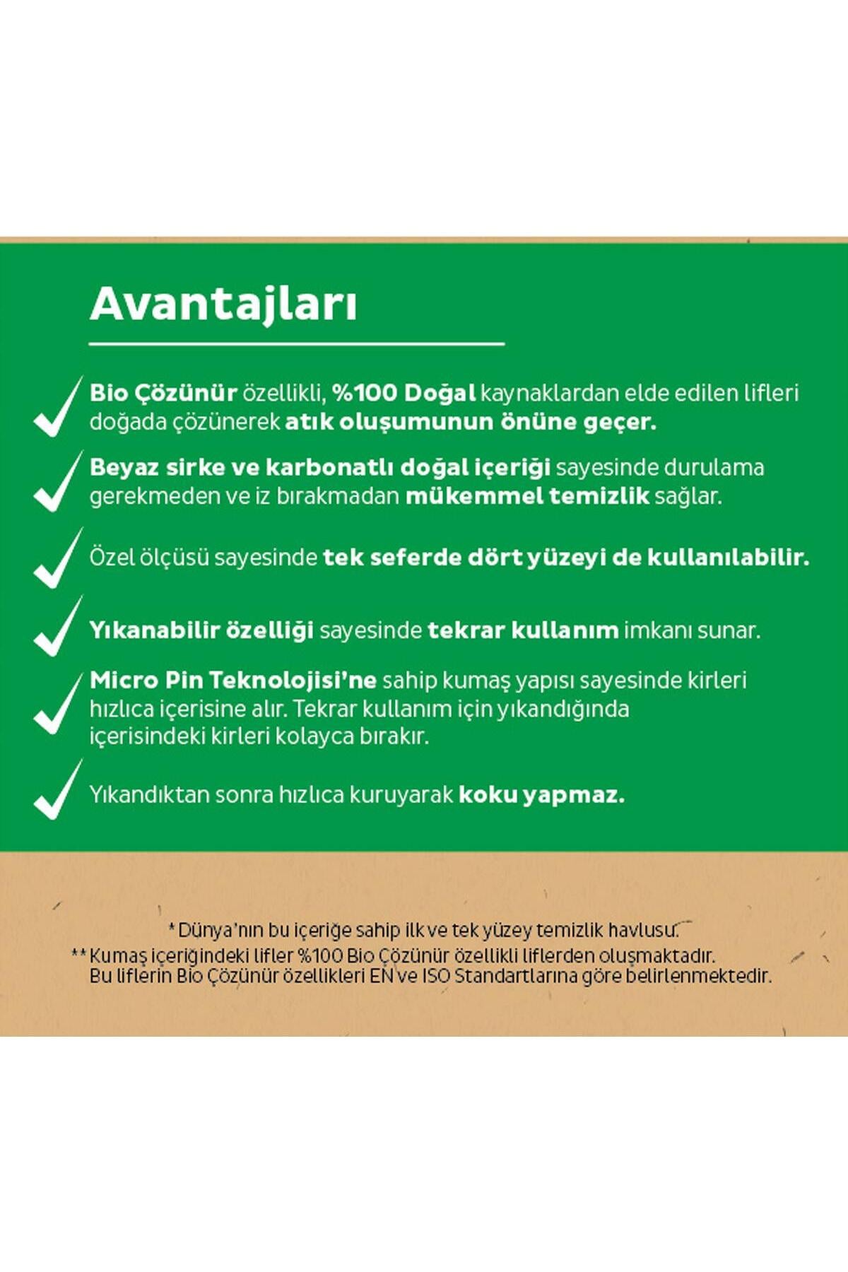 Bio Çözünür Deniz Tuzu 50'li 7 AL 6 ÖDE Yüzey Temizlik Havlusu ve ROSIE
