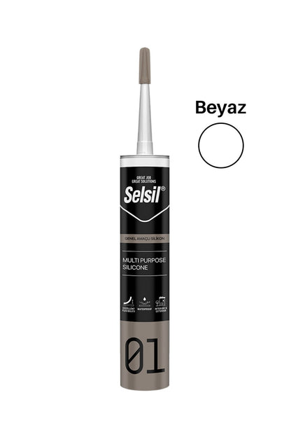 Beyaz Renk Genel Amaçlı Silikon 2 adet ve ROSIE