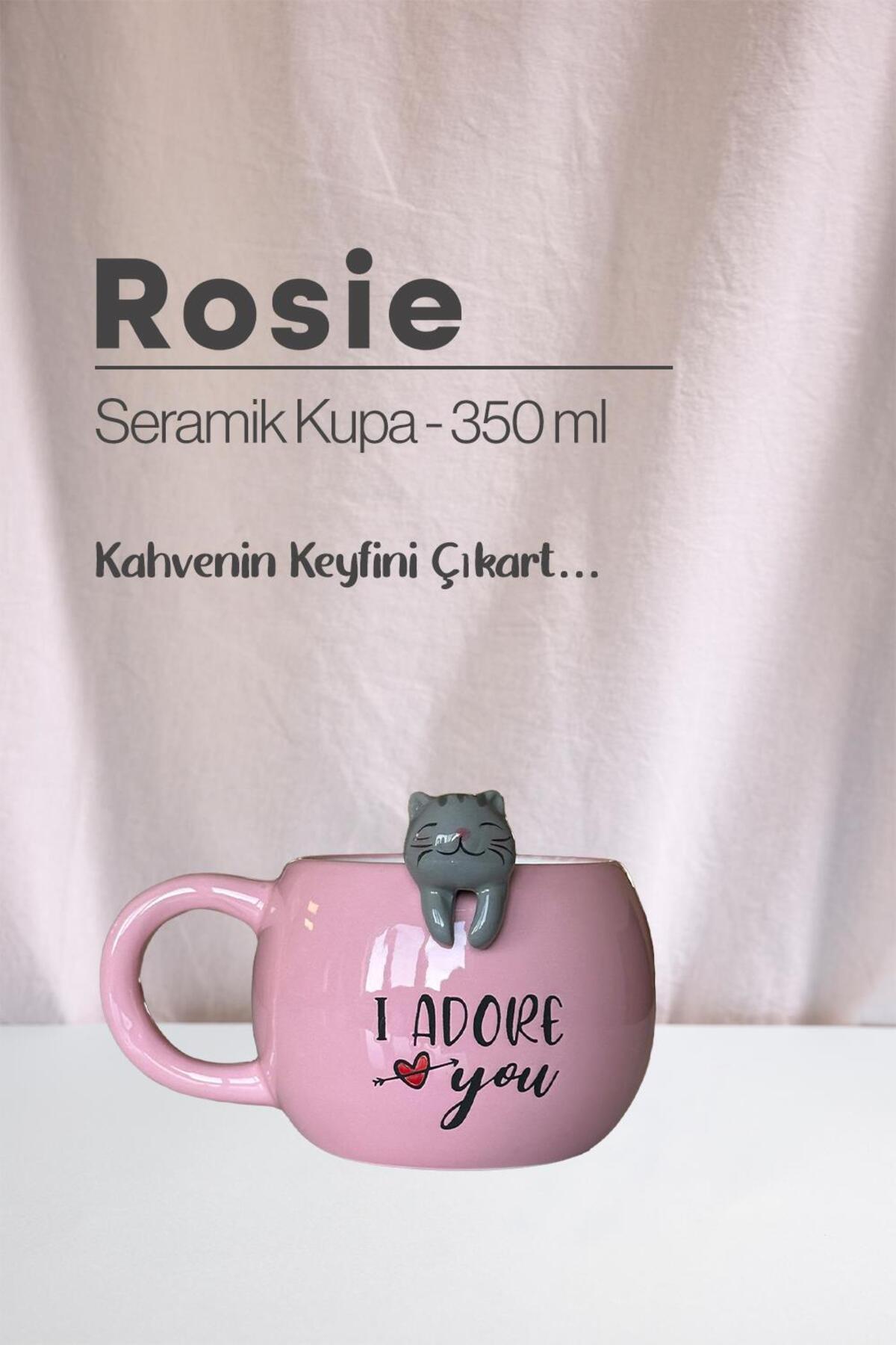 Panda ve Kedi Seramik Kupa 350 ml