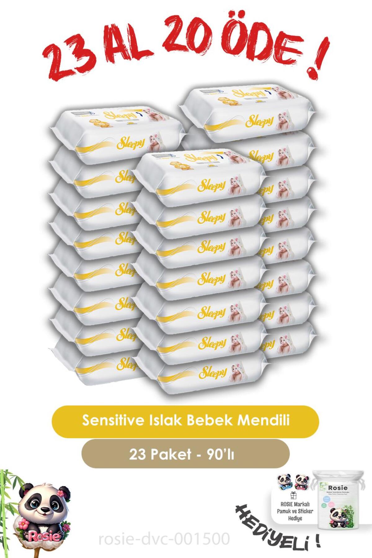 23 AL 20 ÖDE Sensitive Islak Mendil 90'lı ve ROSIE