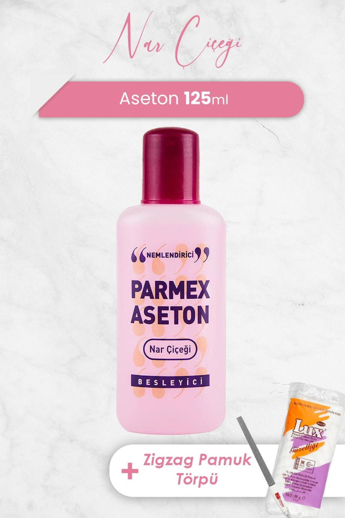 Aseton Nar Çiçeği Pembe 125 ml, Zigzag Pamuk 50 gr ve Tırnak Törpüsü