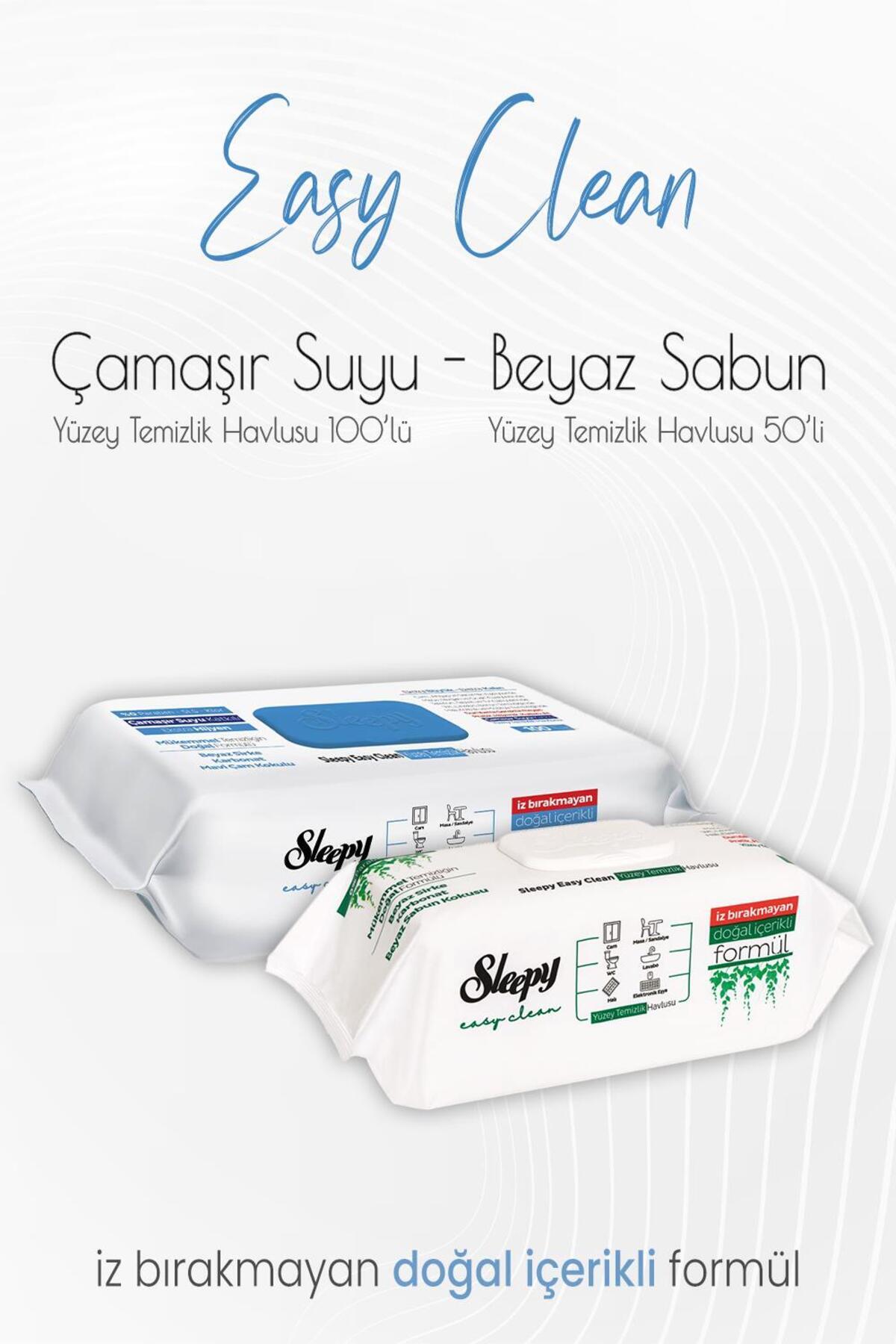 Easy Clean Yüzey Temizlik Havlusu 50'li ve Çamaşır Suyu Katkılı 100' lü