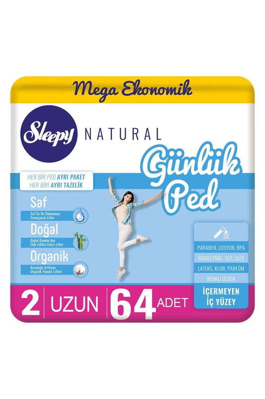 Natural Günlük Ped Uzun 64 Adet