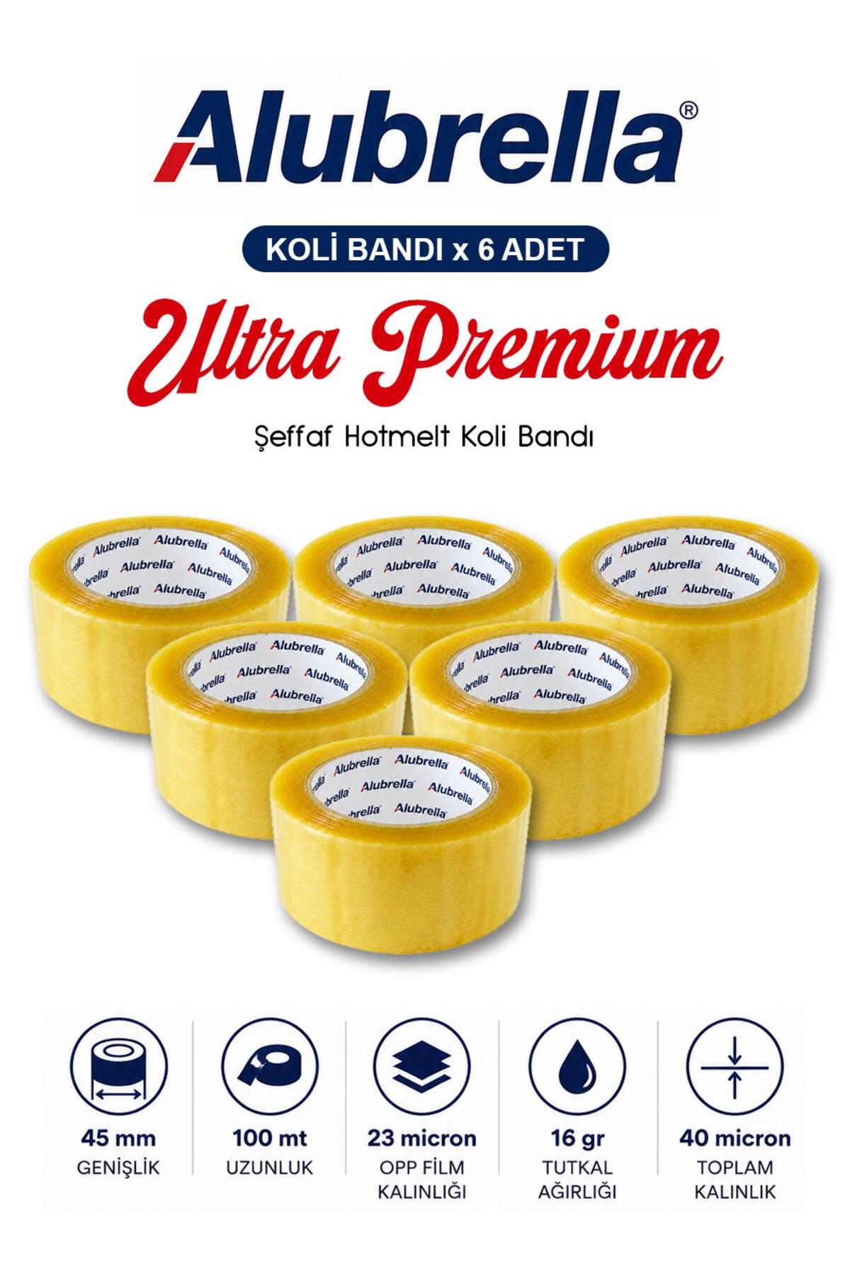 Ultra Premium Koli Bandı 6 Adet, 45 mm x 100 mt