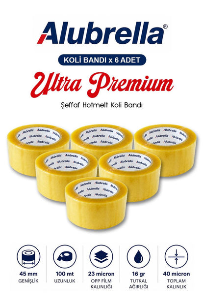 Ultra Premium Koli Bandı 6 Adet, 45 mm x 100 mt