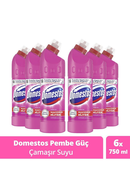 Çamaşır Suyu Pembe Güç 750 ml 6 Adet