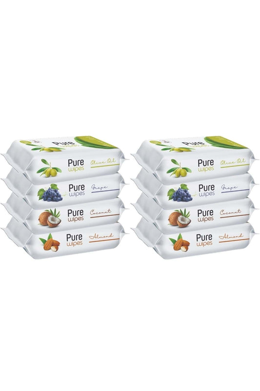 Wipes Meyveli Islak Havlu Mendil 50 Yaprak 8 Li Set (400 YAPRAK) (MEYVELİ)
