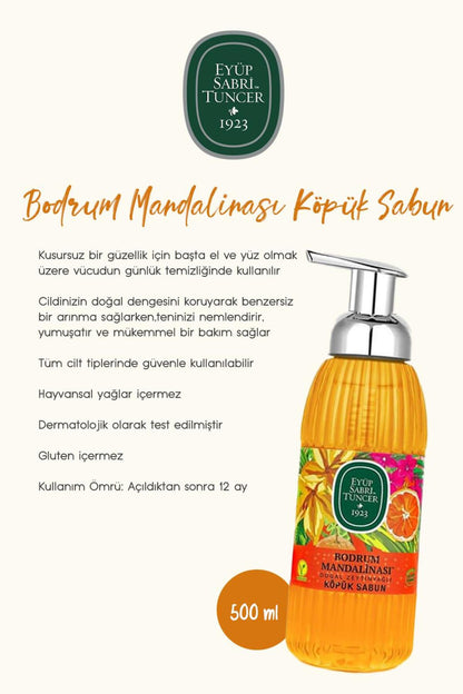 1500 ml Sıvı Sabun, Köpük Sabun 500 ml, Kolonya 400 ml Bodrum Mandalina ve Rosie Hediye